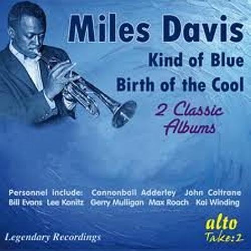 CD cover featuring Miles Davis playing trumpet, with album titles.