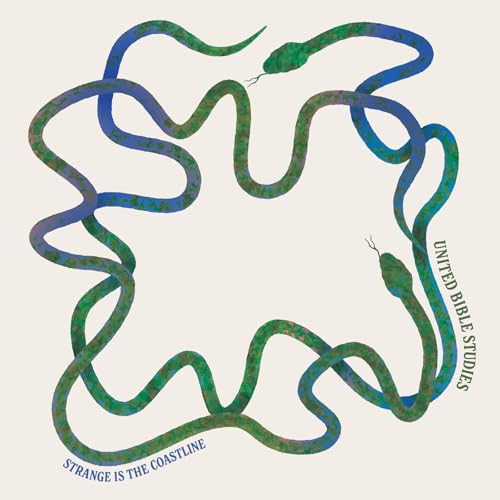CD cover with abstract green and blue snake-like shapes and text.