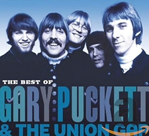 Group portrait of Gary Puckett and the Union Gap against a blue background.