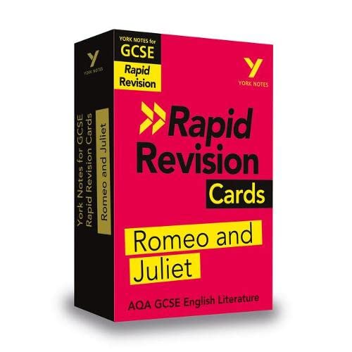 York Notes for AQA GCSE (9-1) Rapid Revision Cards: Romeo and Juliet - Catch up, revise and be ready for 2021 assessments and 2022 exams: - catch up, ... ready for 2022 and 2023 assessments and exams