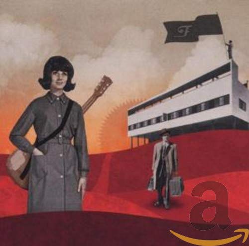 CD cover: woman with guitar, building, and figures in a surreal landscape.