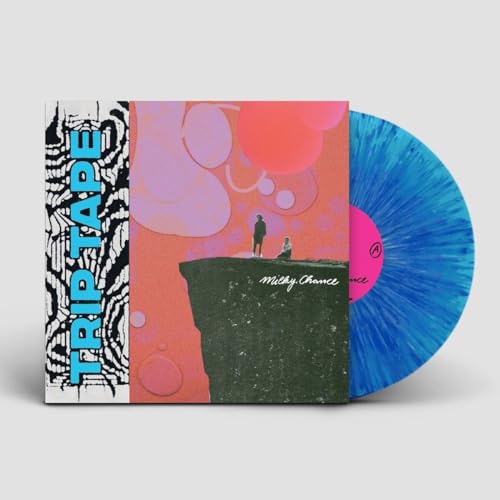 Milky Chance “TRIP TAPE I” vinyl record with blue splatter effect.