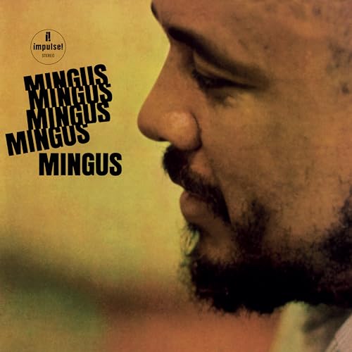 Vinyl record of Charles Mingus's "Mingus Mingus Mingus," featuring album artwork.