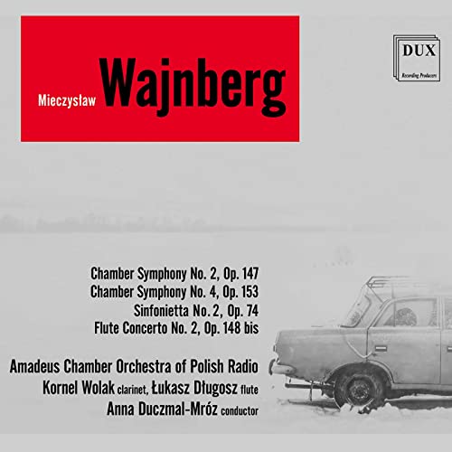 CD cover for Weinberg compositions by Amadeus Chamber Orchestra, with a car image.