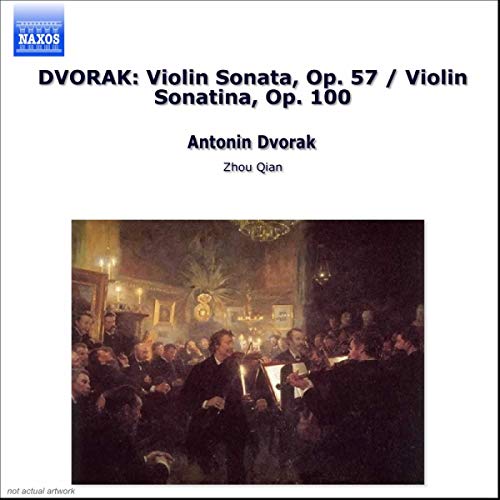 CD cover for Dvorák’s violin sonatas featuring a classical painting.