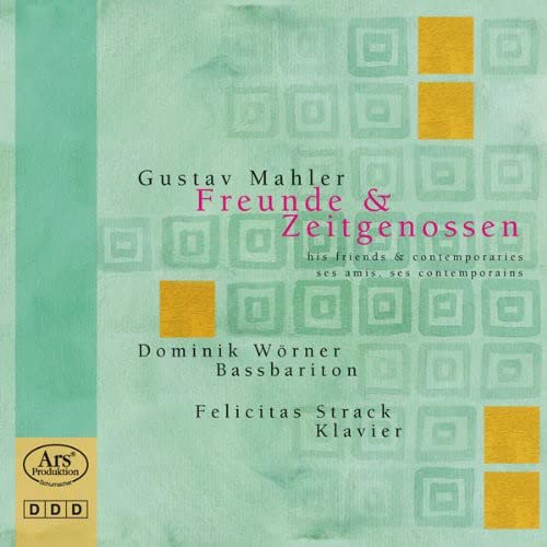 CD cover for “Gustav Mahler Freunde & Zeitgenossen” featuring Dominik Wörner.