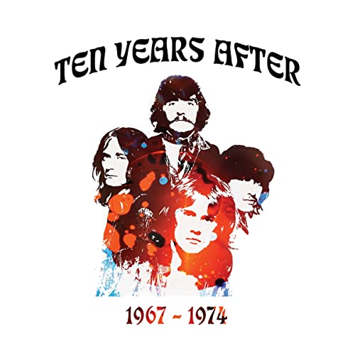 Ten Years After band portrait with dates 1967-1974, CD cover art.