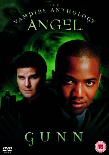 DVD cover for "Angel: The Vampire Anthology - Gunn" featuring two men.