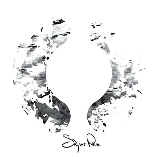 Sigur Rós album cover: abstract white and black inkblot design.