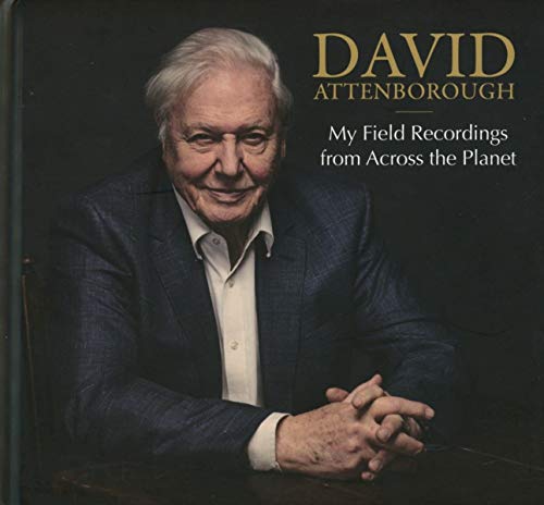 David Attenborough’s CD cover featuring a portrait of the naturalist.
