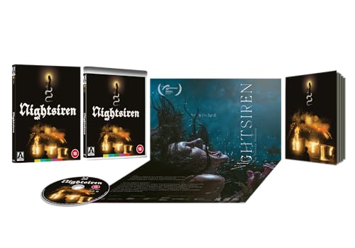 Nightsiren" Blu-ray set with case, discs, and artwork featuring a woman underwater.
