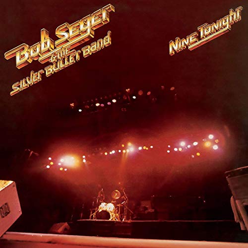 Bob Seger album cover: stage lights and a drum kit on stage.