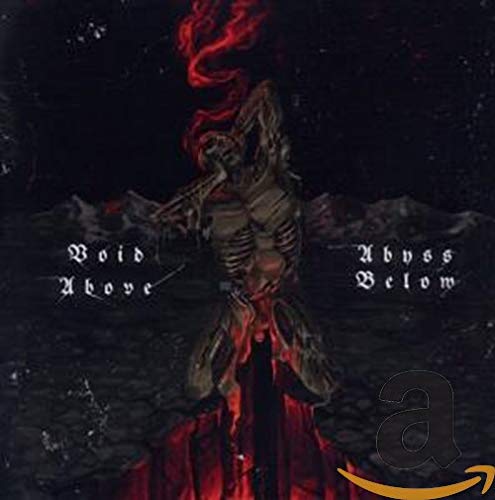 Dark album cover featuring a skeletal figure reaching upwards in red tones.