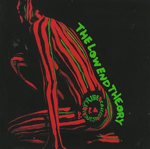 Album cover featuring a crouching figure with red and green stripes on black background.