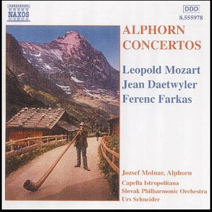 CD cover featuring a mountain landscape and man playing an alphorn.