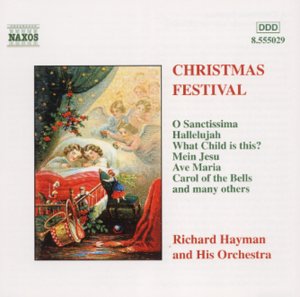 CD cover for "Christmas Festival" by Richard Hayman, featuring angels and musicians.