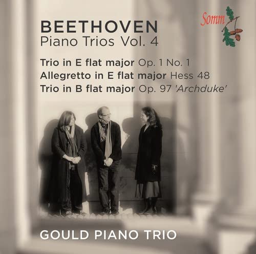 CD cover featuring the Gould Piano Trio and text “Beethoven: Piano Trios Vol. 4”.