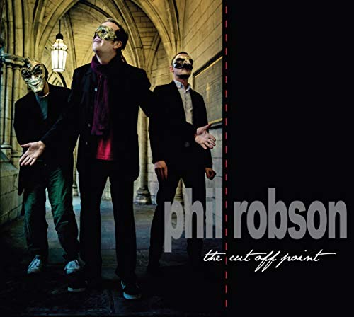 CD cover: three masked men in suits stand in an arched hallway.