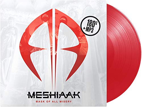Red vinyl record with white cover featuring a red, claw-like symbol.
