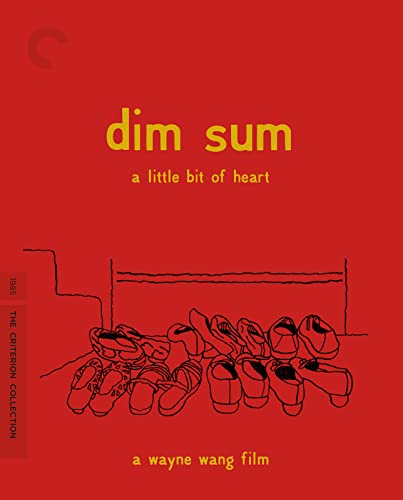 Red movie cover with yellow text and a line drawing of many shoes.