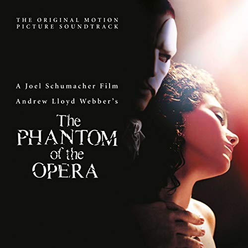 CD cover for "The Phantom of the Opera" soundtrack, featuring portraits.