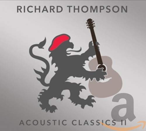 CD cover for Richard Thompson’s “Acoustic Classics II” featuring a lion and guitar.
