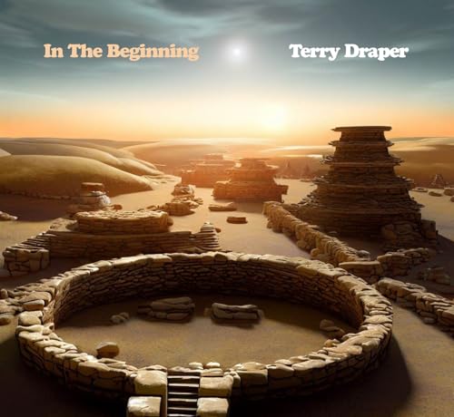 CD cover: desert landscape with ancient ruins and a rising sun.