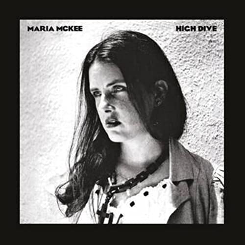 Black and white album cover of Maria McKee titled High Dive.