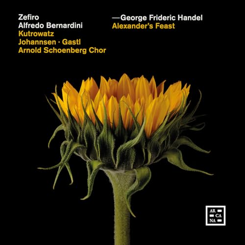 CD cover for Handel’s “Alexander’s Feast” featuring a sunflower.