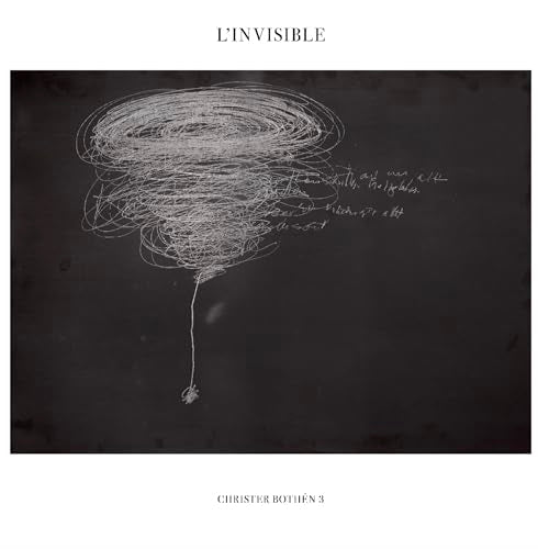 Dark album cover with swirling white scribbles and handwritten text.