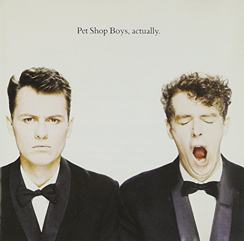 CD cover featuring Pet Shop Boys, two men in tuxedos, mirrored.