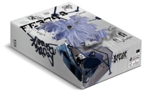 Nmixx “Fe3o4: Break” CD packaging with abstract art and text.