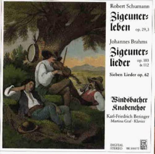 CD cover depicting musicians in a pastoral landscape, text in German.