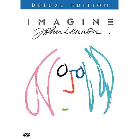 “Imagine John Lennon” DVD cover with a colorful, childlike portrait.