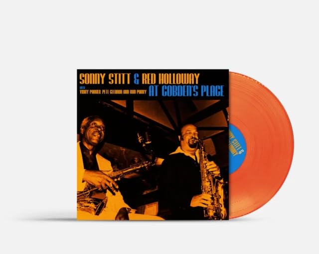 Orange vinyl record with album cover featuring Sonny Stitt and Red Holloway.