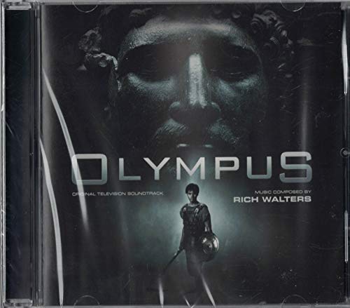 CD case for "Olympus" soundtrack, featuring a stone face and figure.