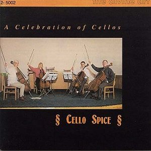 CD cover featuring four cellists playing in a light-filled room.