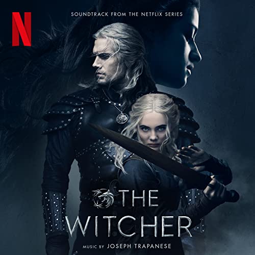 The Witcher Season 2 soundtrack CD cover featuring Geralt and Ciri.