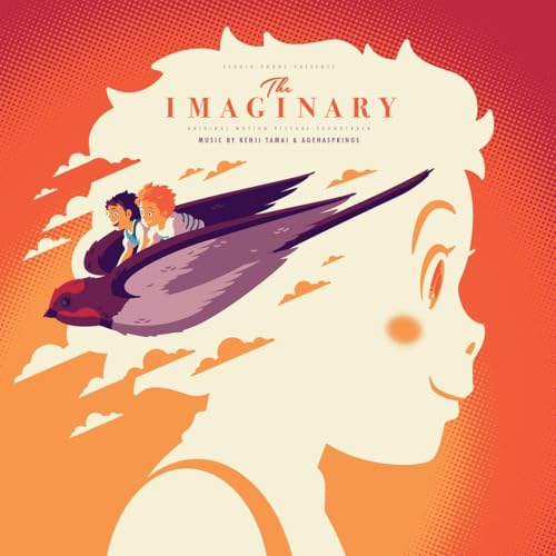 Vinyl album cover with illustrated profile of a girl and a bird.