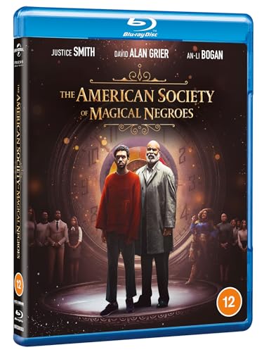 Blu-ray cover for "The American Society of Magical Negroes" featuring two men.