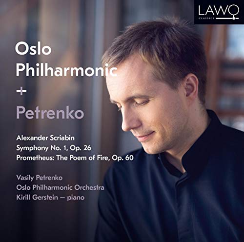 CD cover featuring conductor Vasily Petrenko and text listing composers Scriabin.