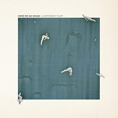 Album cover: figures diving into a textured, teal-blue surface.