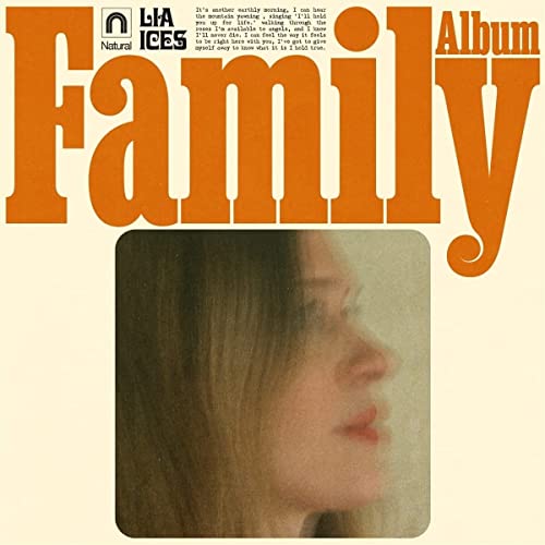 CD album cover for Lia Ices’ “Family Album” with a portrait.