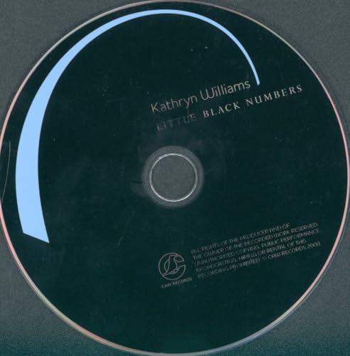 Black CD with white text: “Kathryn Williams Little Black Numbers.”