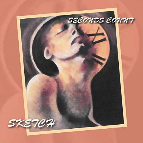 CD cover for “Sketch - Seconds Count” featuring a face with a clock.
