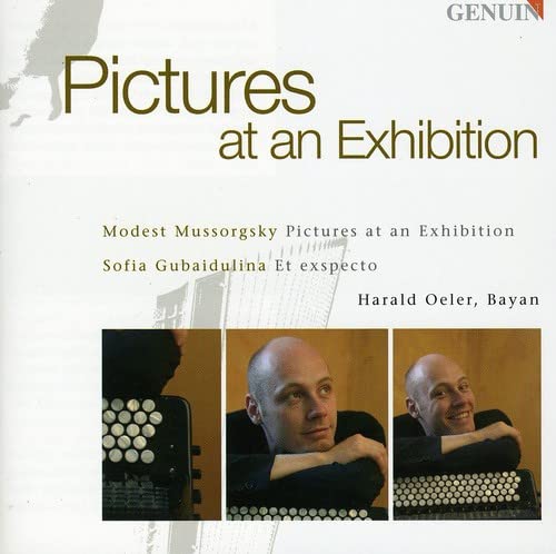 CD cover featuring a bayan player, Harald Oeler, and abstract art.