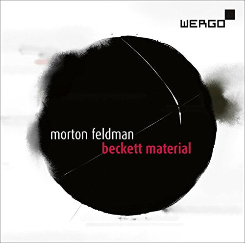 CD cover for Morton Feldman’s “Beckett Material” with black inkblot design.