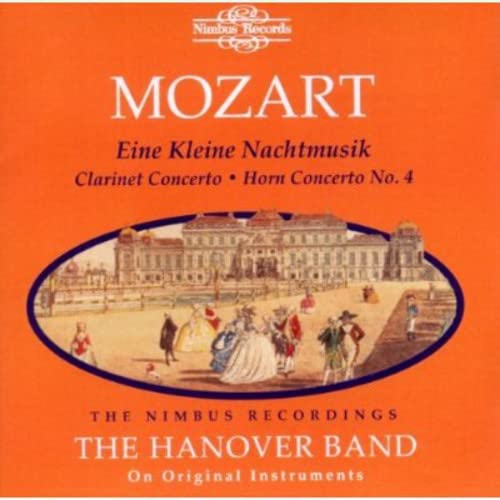 CD cover for Mozart’s Eine Kleine Nachtmusik by The Hanover Band.