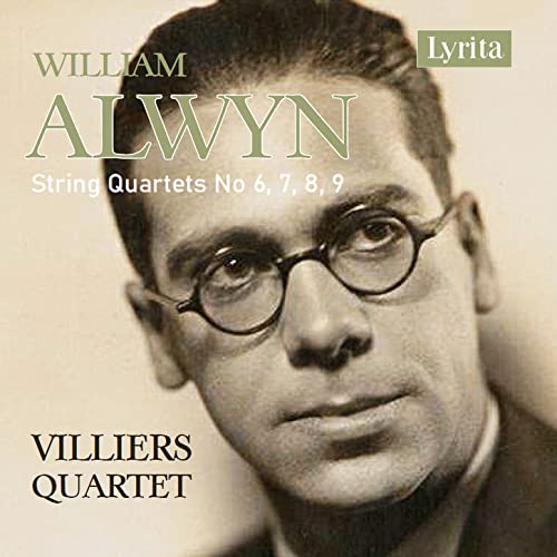 CD cover featuring a black and white portrait of composer William Alwyn.