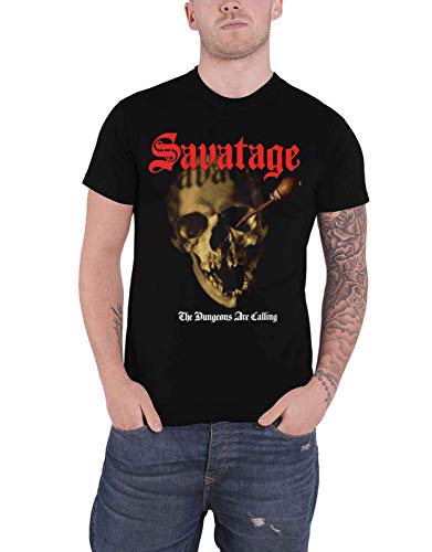 Savatage T Shirt The Dungeons are Calling Band Logo Official Mens Black M